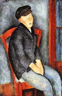 Amedeo Modigliani Young Seated Boy with Cap Sweden oil painting art